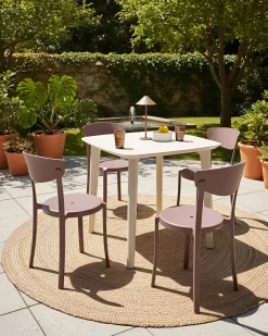 Set di 4 sedie da giardino VIESTE Marrone