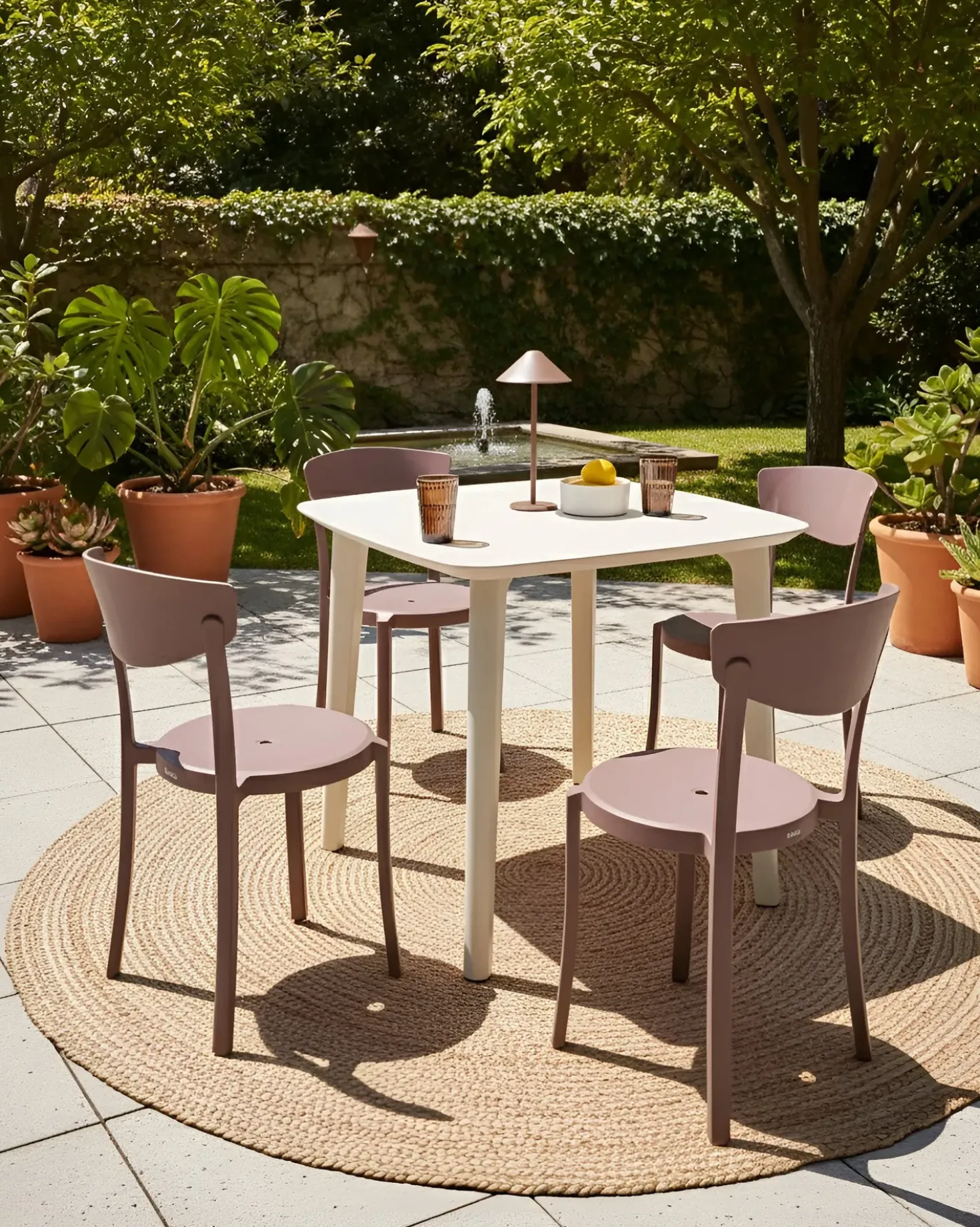 Set di 4 sedie da giardino VIESTE Marrone