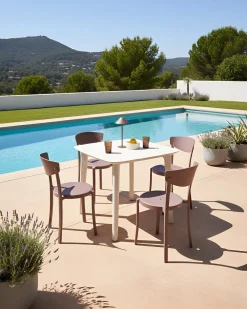 Set di 4 sedie da giardino VIESTE Marrone