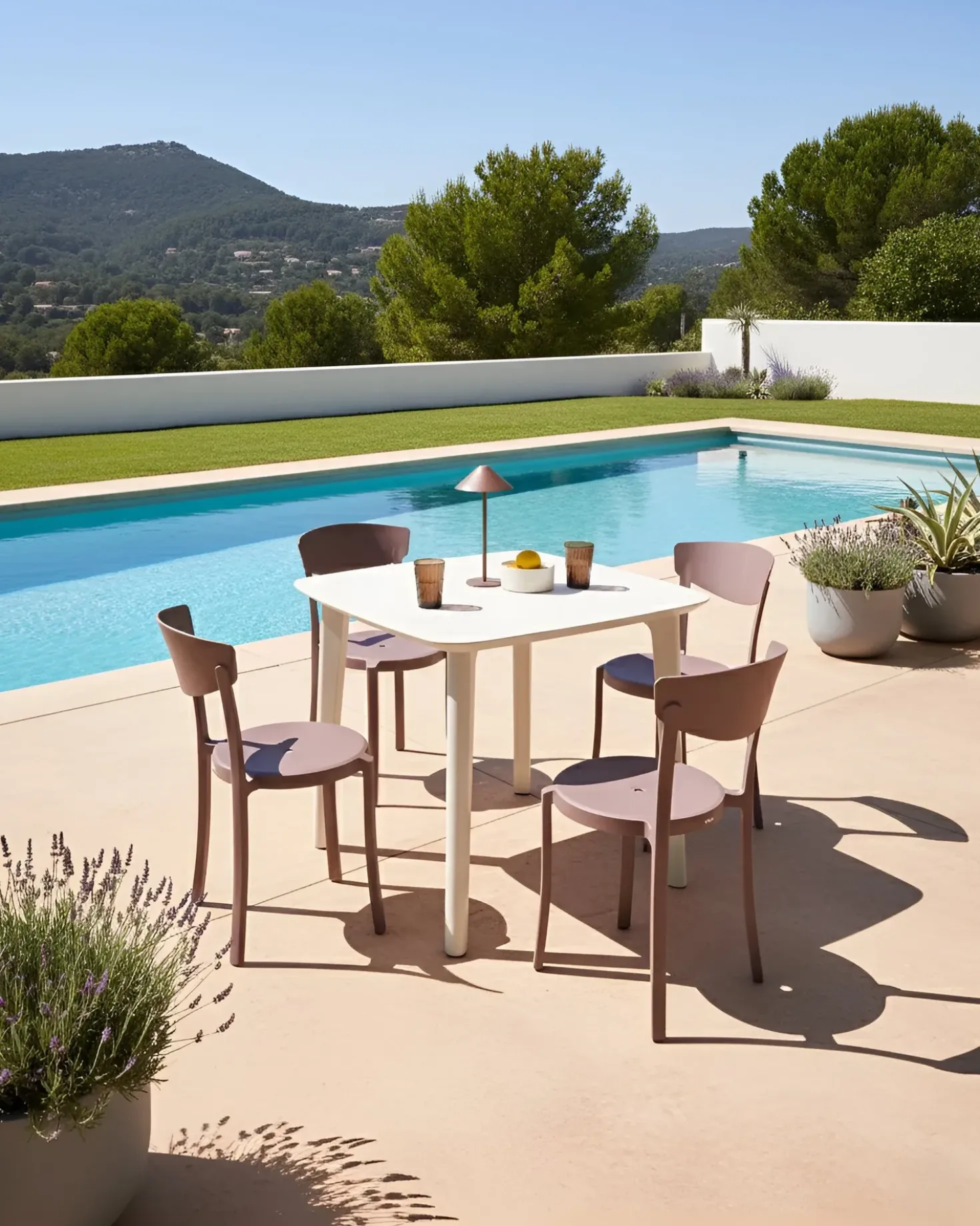 Set di 4 sedie da giardino VIESTE Marrone