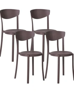 Set di 4 sedie da giardino VIESTE Marrone