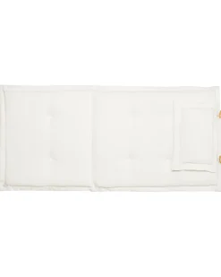 Set di 6 sedie da giardino con cuscini JAVA Legno d'acacia Bianco sporco