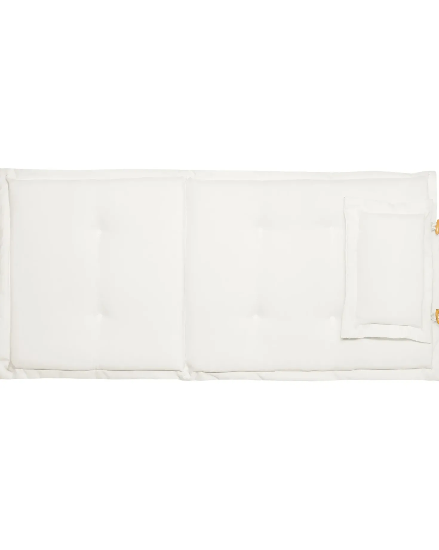 Set di 6 sedie da giardino con cuscini JAVA Legno d'acacia Bianco sporco
