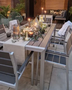 Set di 6 sedie da giardino VERNIO Grigio