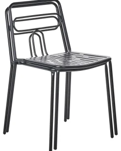Set di 2 sedie da giardino AGEROLA Metallo Nero