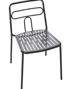 Set di 2 sedie da giardino AGEROLA Metallo Nero