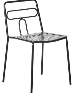 Set di 2 sedie da giardino AGEROLA Metallo Nero