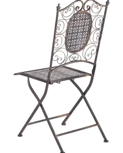 Set di 2 sedie da giardino BORMIO Pieghevole Metallo Nero