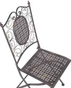 Set di 2 sedie da giardino BORMIO Pieghevole Metallo Nero