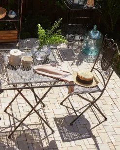 Set di 2 sedie da giardino BORMIO Pieghevole Metallo Nero