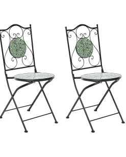 Set di 2 sedie da giardino CIVATE Metallo Nero