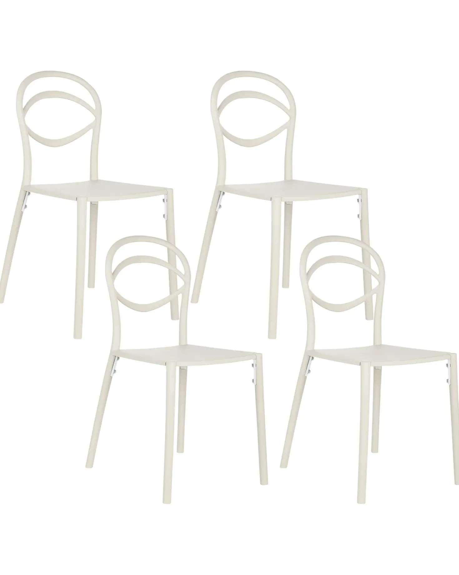 Set di 4 sedie da giardino COVOLO Bianco sporco