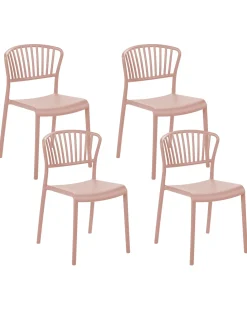 Set di 4 sedie da giardino GELA Rosa pastello