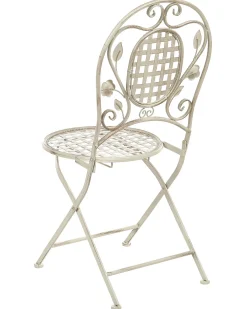 Set di 2 sedie da giardino BIVIO Pieghevole Metallo Bianco sporco