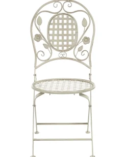Set di 2 sedie da giardino BIVIO Pieghevole Metallo Bianco sporco