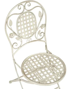Set di 2 sedie da giardino BIVIO Pieghevole Metallo Bianco sporco