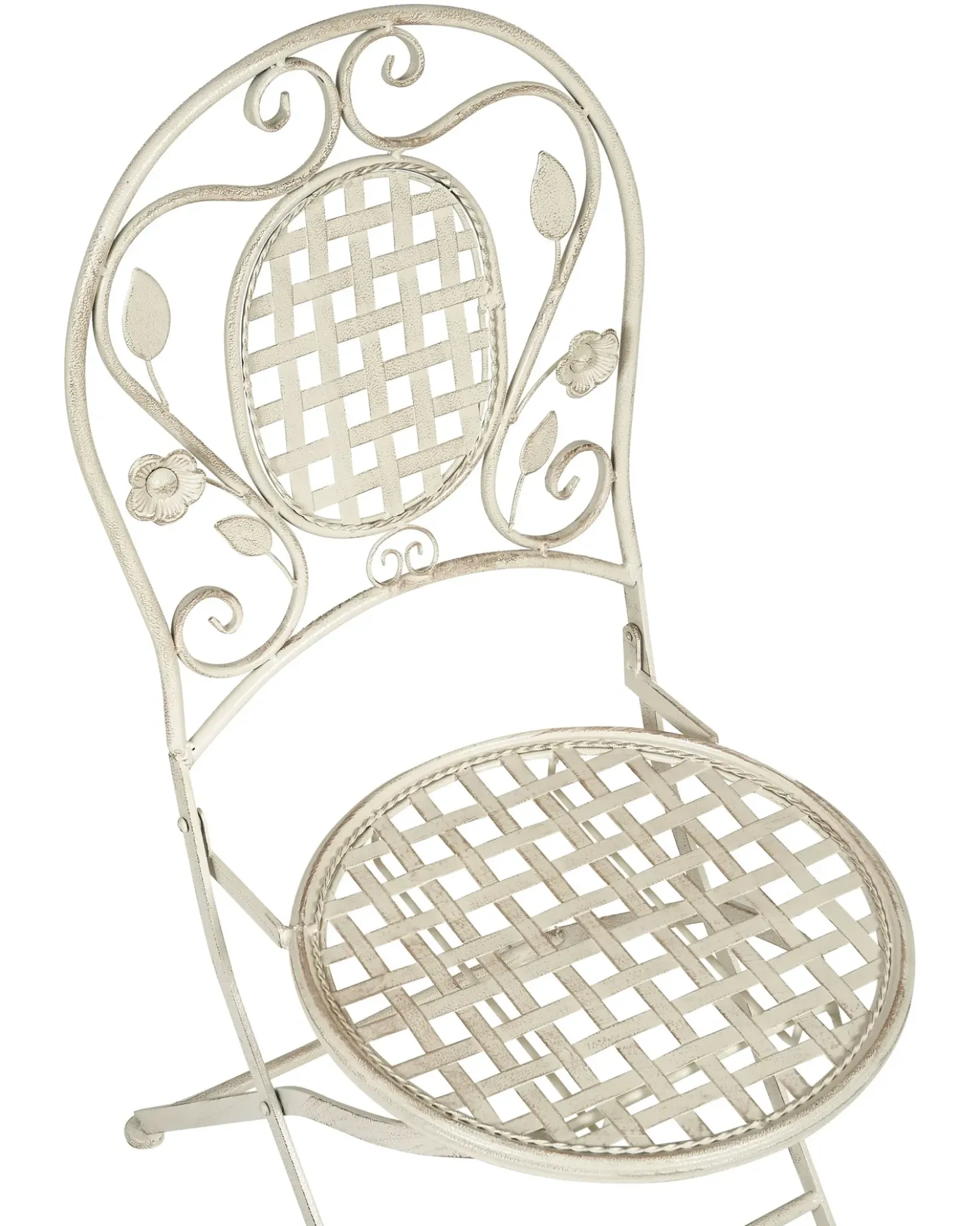 Set di 2 sedie da giardino BIVIO Pieghevole Metallo Bianco sporco