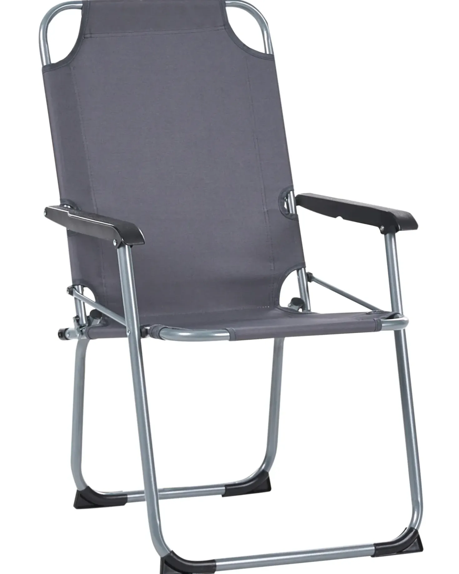 Set di 4 sedie da giardino GALATSI Pieghevole Metallo Grigio