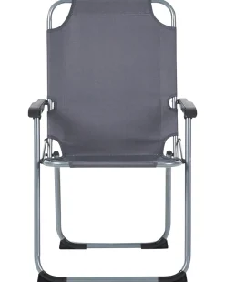 Set di 4 sedie da giardino GALATSI Pieghevole Metallo Grigio