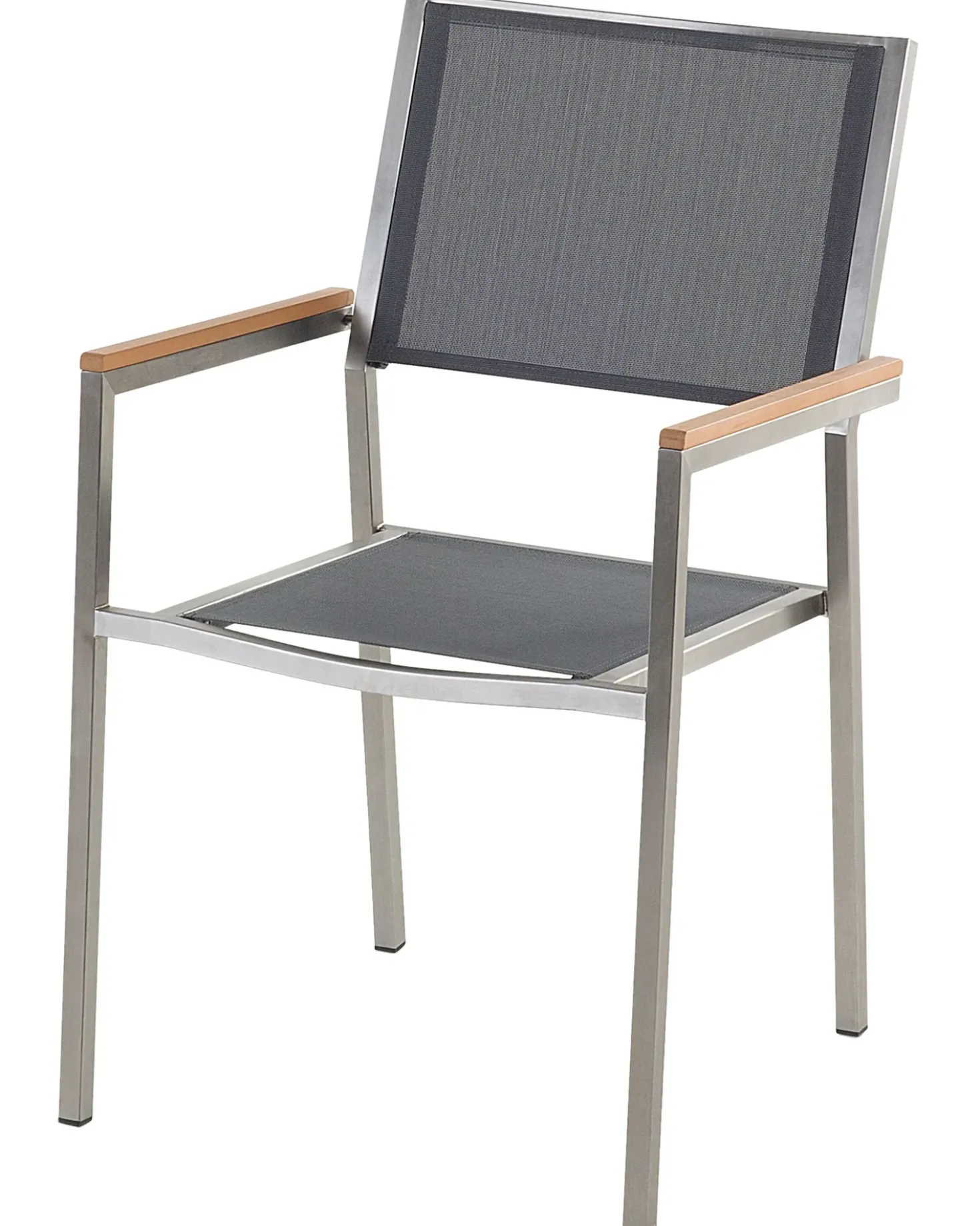 Set di 4 sedie da giardino GROSSETO Acciaio inox Grigio