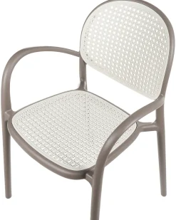 Set di 2 sedie da giardino POVOLETTO Materiale sintetico Marrone chiaro