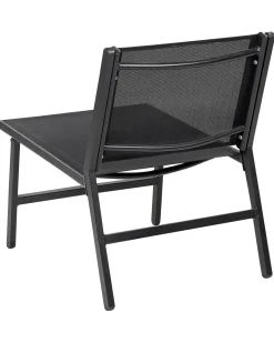 Set di 2 sedie da giardino MARCEDDI con poggiapiedi Metallo Nero