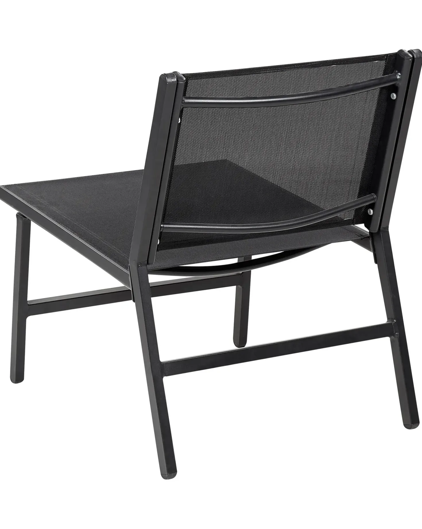 Set di 2 sedie da giardino MARCEDDI con poggiapiedi Metallo Nero