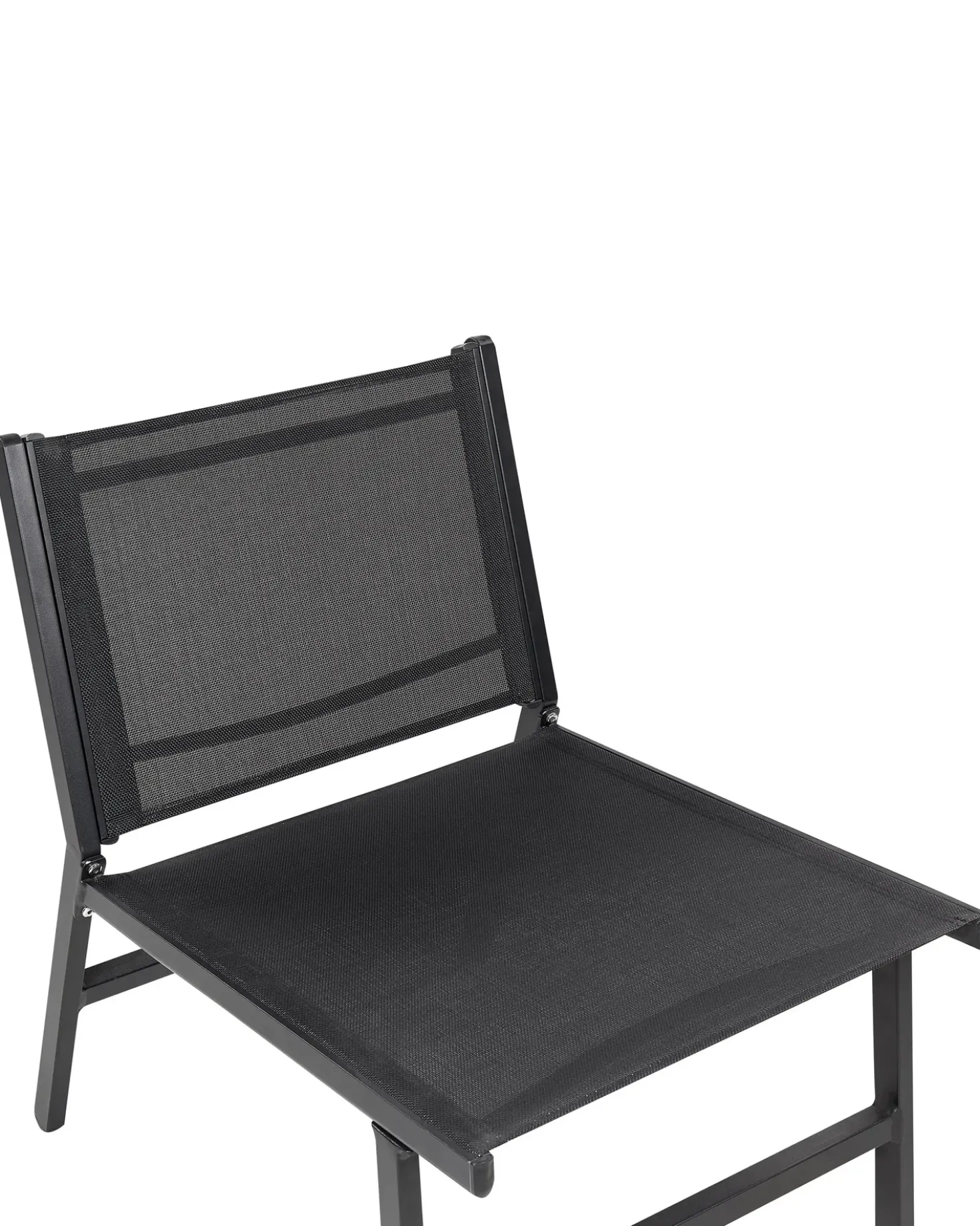 Set di 2 sedie da giardino MARCEDDI con poggiapiedi Metallo Nero