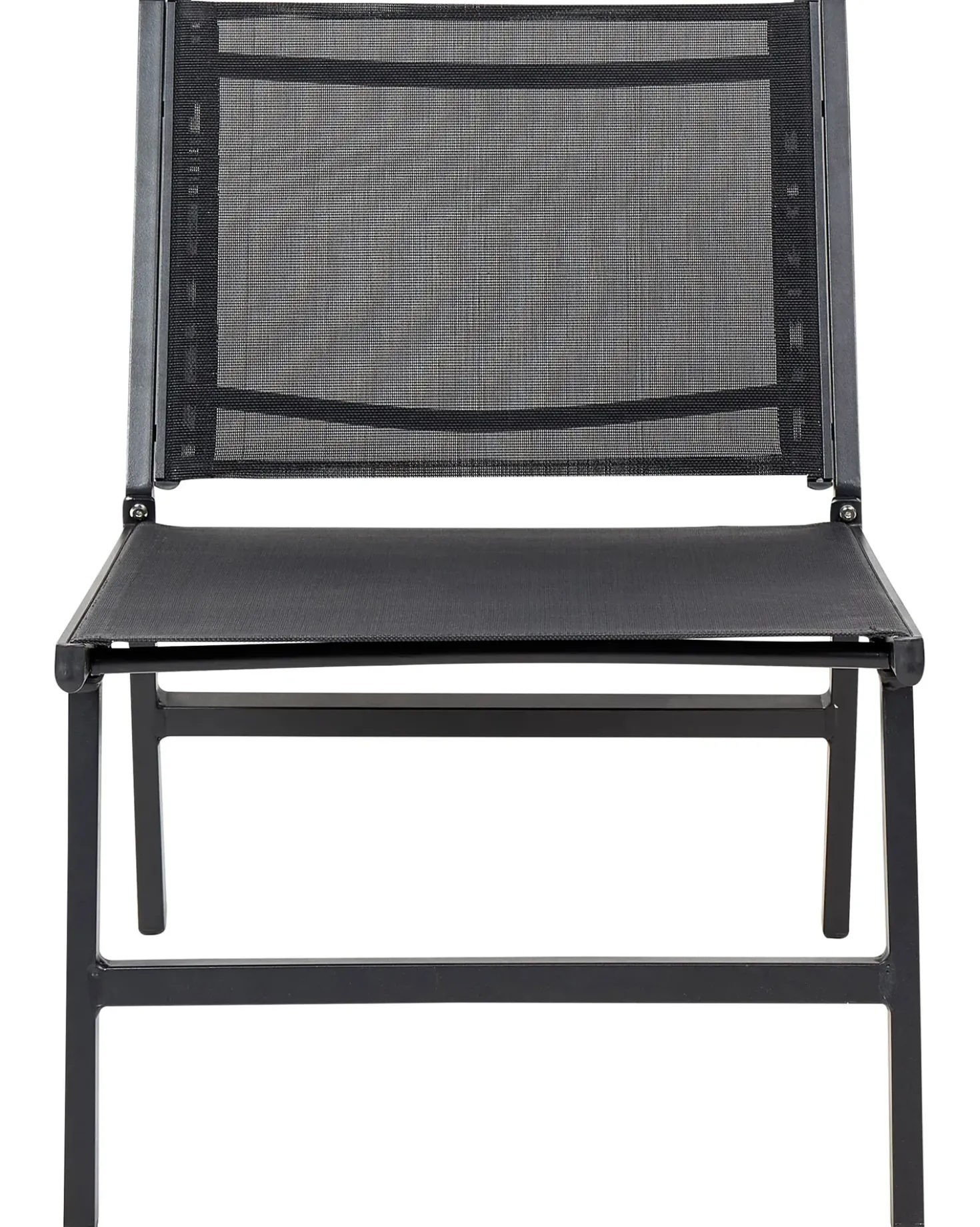 Set di 2 sedie da giardino MARCEDDI con poggiapiedi Metallo Nero