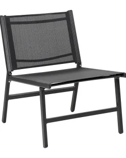 Set di 2 sedie da giardino MARCEDDI con poggiapiedi Metallo Nero