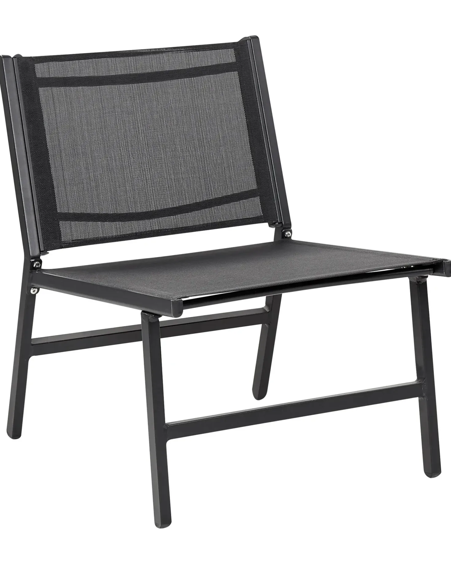 Set di 2 sedie da giardino MARCEDDI con poggiapiedi Metallo Nero
