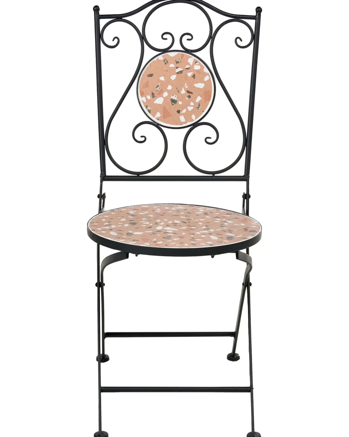 Set di 2 sedie da giardino ADRANO Pieghevole Metallo Nero