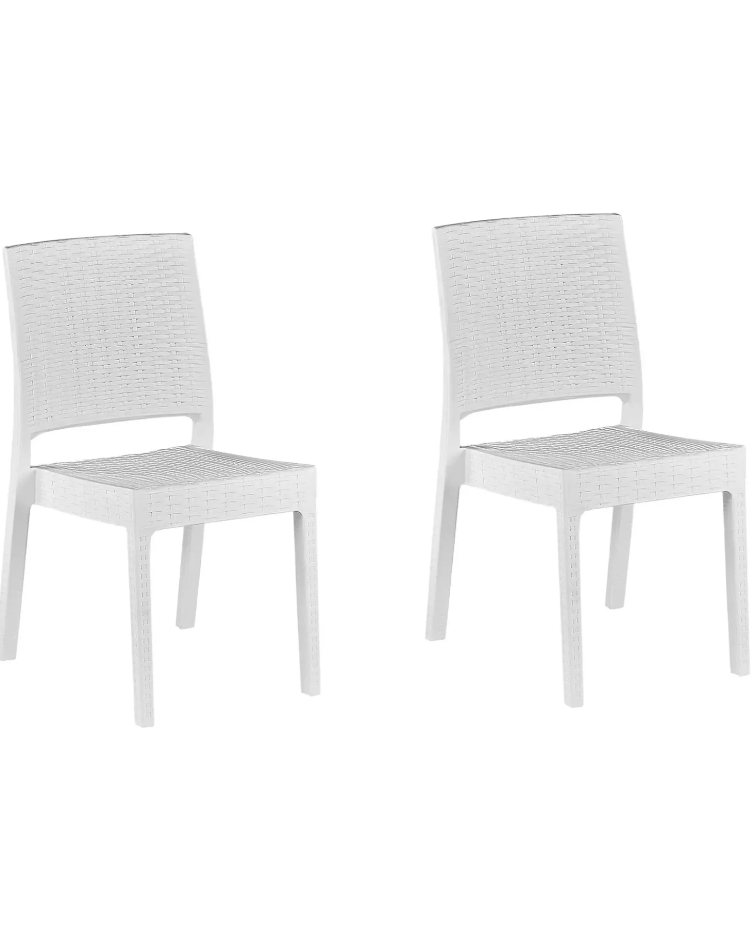 Set di 2 sedie da giardino FOSSANO Materiale sintetico Bianco