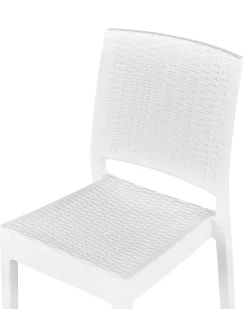 Set di 2 sedie da giardino FOSSANO Materiale sintetico Bianco