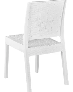 Set di 2 sedie da giardino FOSSANO Materiale sintetico Bianco