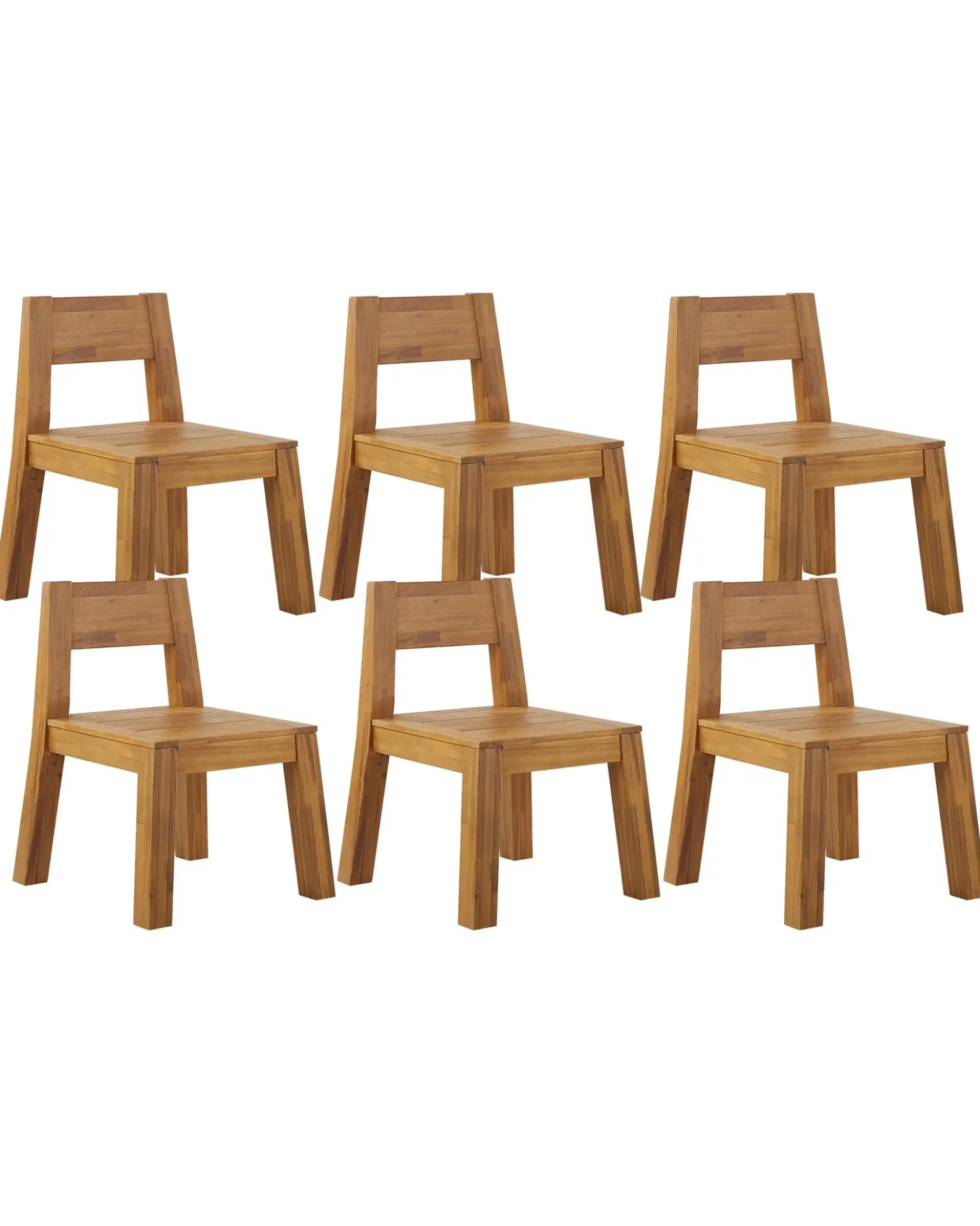 Set di 6 sedie da giardino LIVORNO Legno d'acacia Marrone