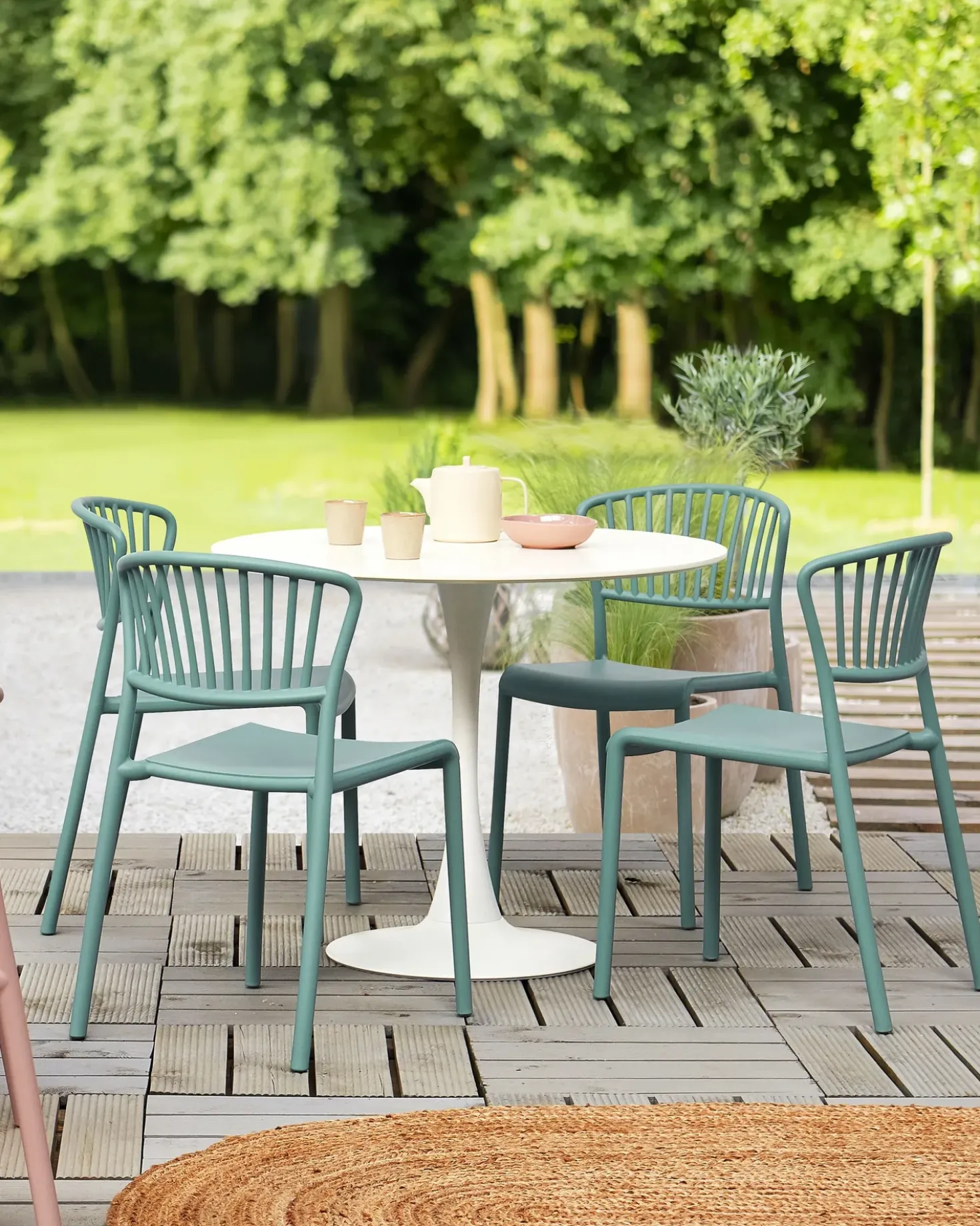 Set di 4 sedie da giardino GELA Verde menta