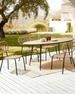 Set di 4 sedie da giardino PRATELLO Rattan sintetico (PE) Naturale