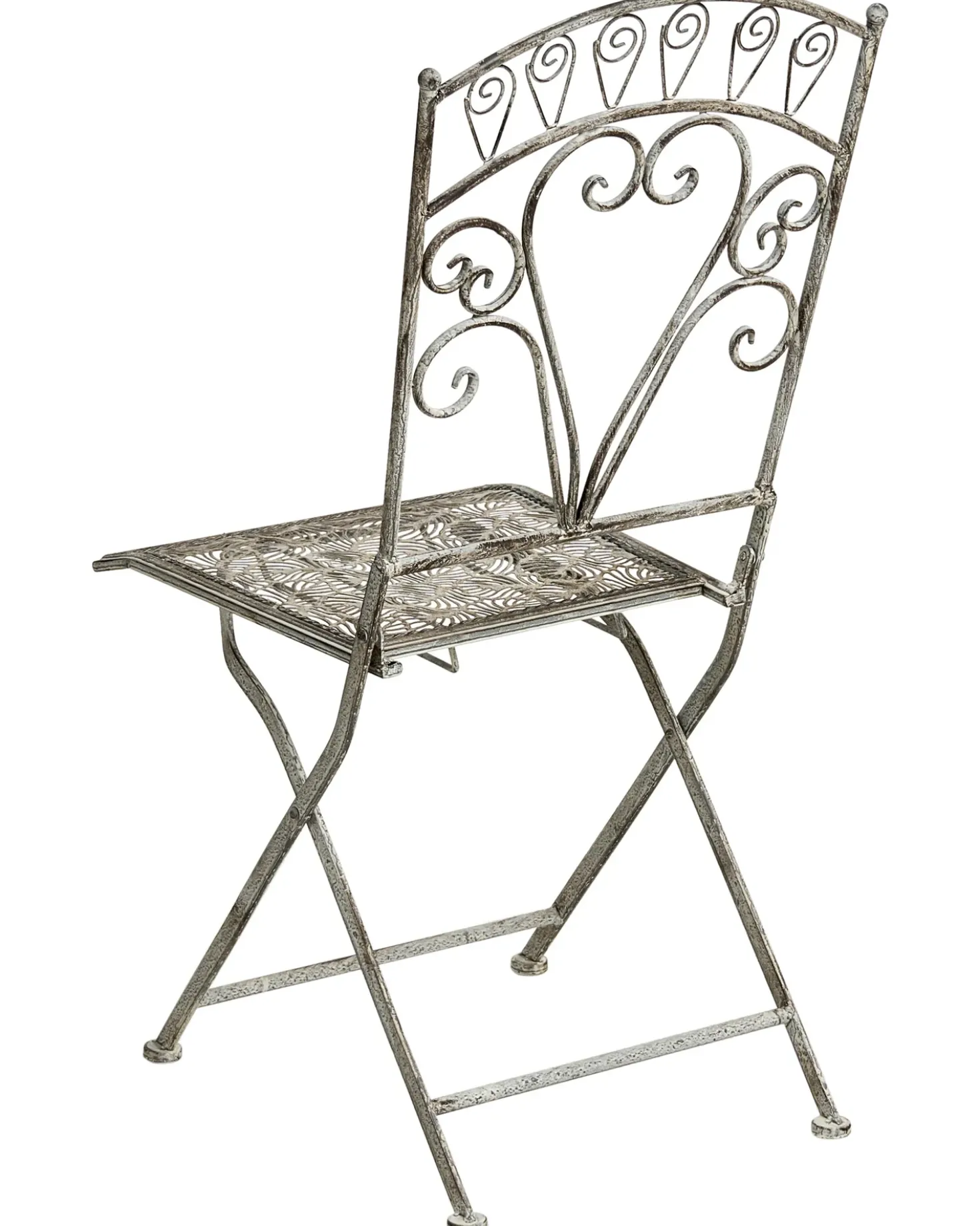 Set di 2 sedie da giardino NURRA Pieghevole Metallo Grigio