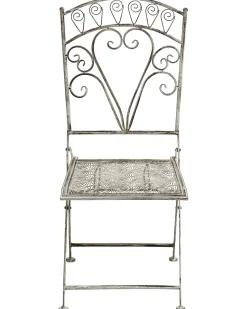 Set di 2 sedie da giardino NURRA Pieghevole Metallo Grigio
