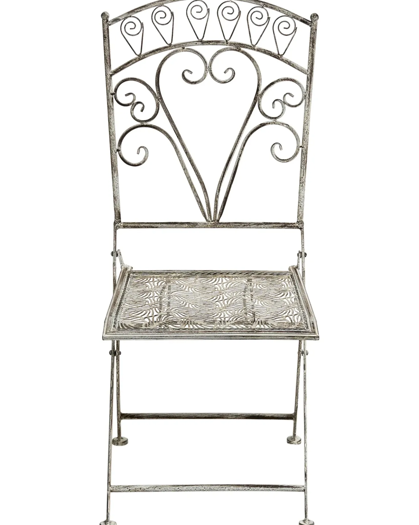 Set di 2 sedie da giardino NURRA Pieghevole Metallo Grigio