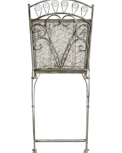 Set di 2 sedie da giardino NURRA Pieghevole Metallo Grigio