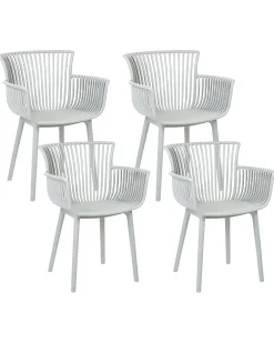 Set di 4 sedie da giardino PESARO Grigio chiaro
