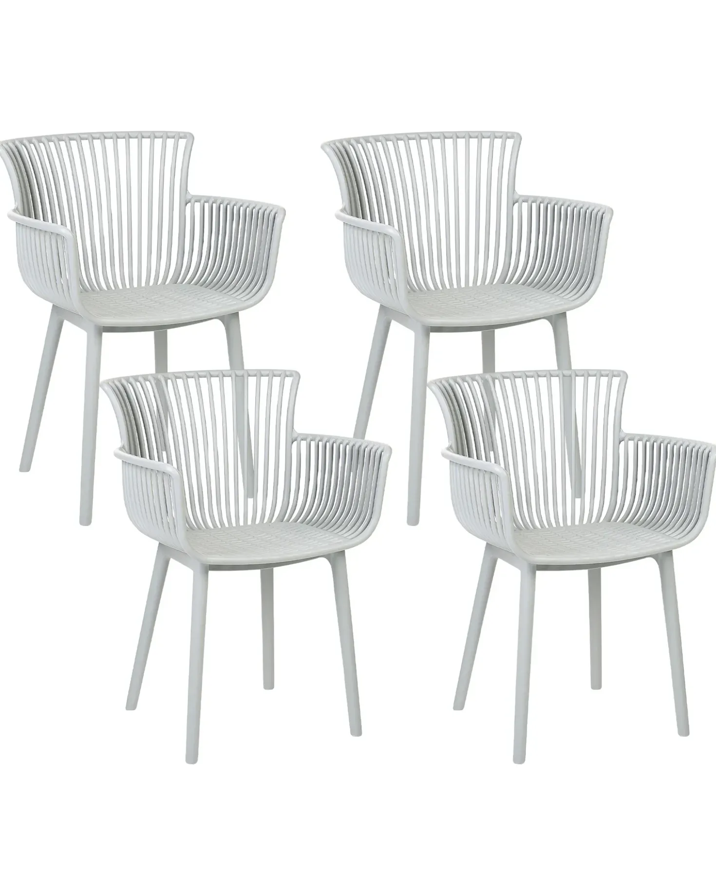 Set di 4 sedie da giardino PESARO Grigio chiaro