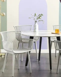 Set di 4 sedie da giardino PESARO Grigio chiaro
