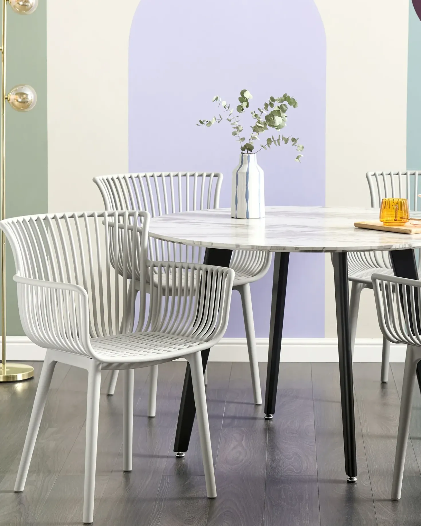 Set di 4 sedie da giardino PESARO Grigio chiaro