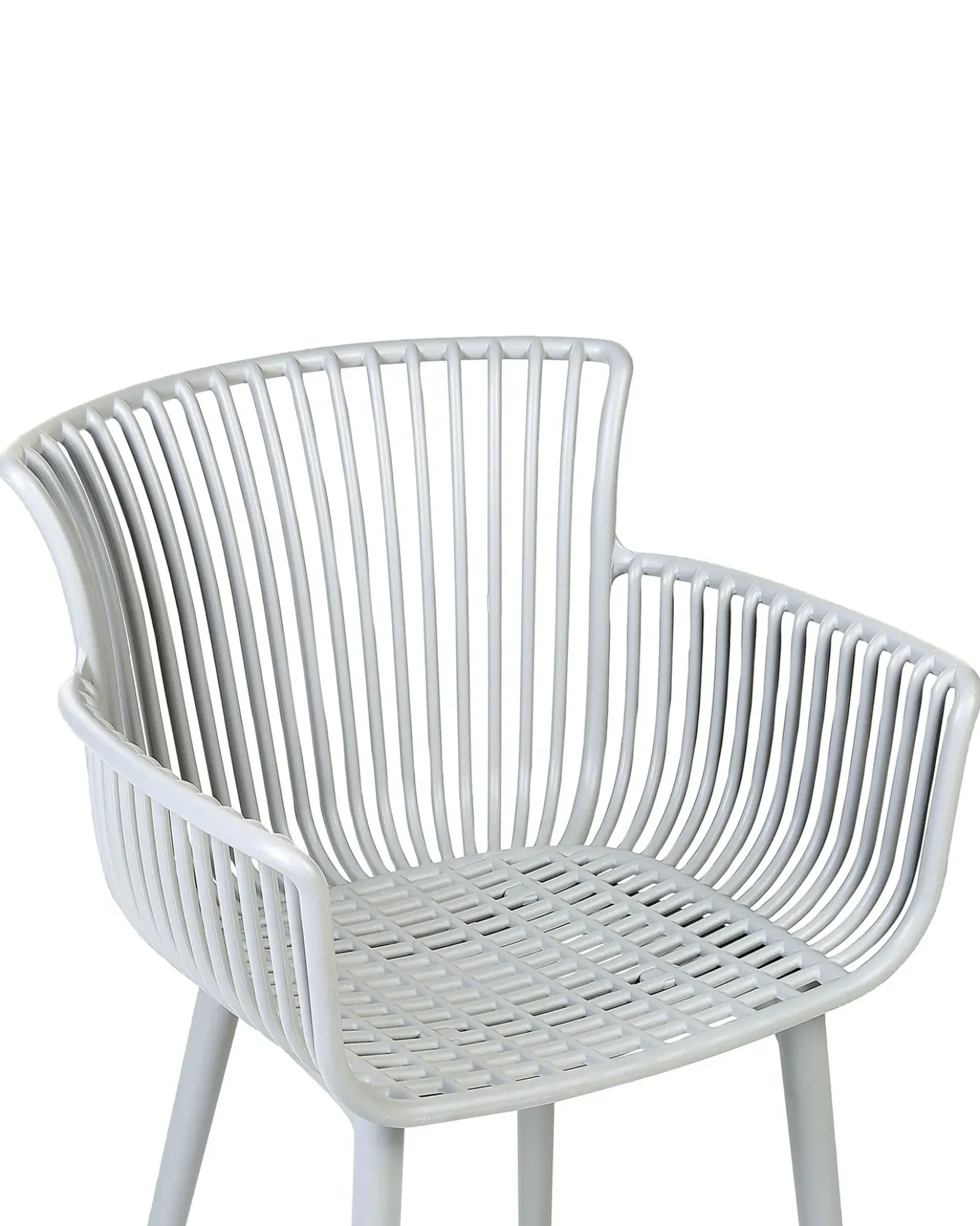 Set di 4 sedie da giardino PESARO Grigio chiaro