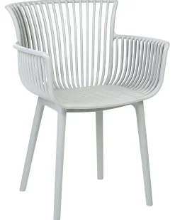 Set di 4 sedie da giardino PESARO Grigio chiaro