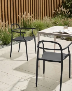 Set di 2 sedie da giardino VIDOR Nero