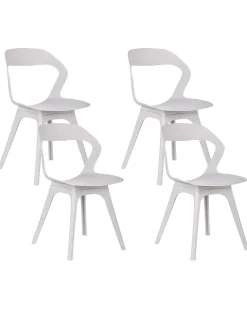 Set di 4 sedie da giardino LACHANIA Tortora